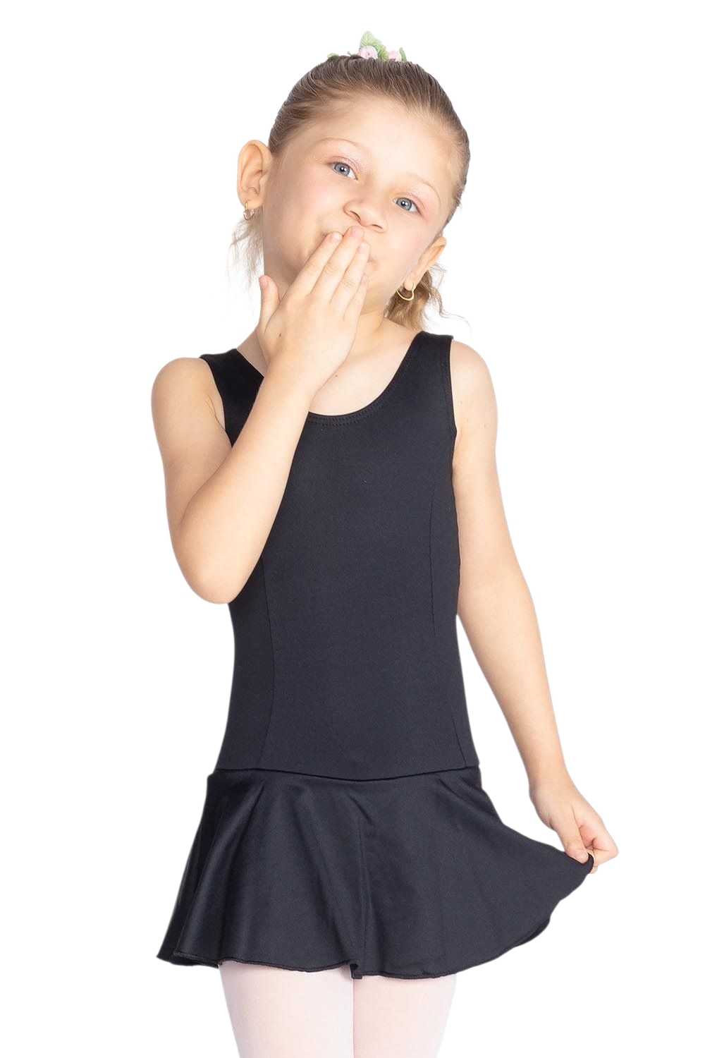 A-011 / 5824 LEOTARDO INFANTIL CON ENAGUA NEGRO